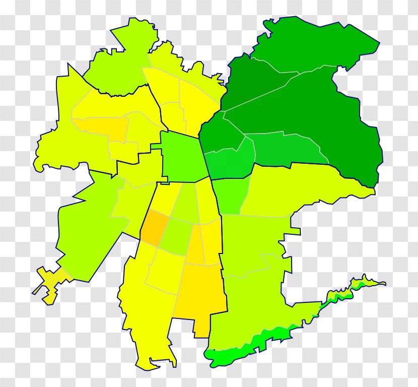 Sector Nororiente De Santiago Map Norponiente Wikipedia - Yellow Transparent PNG