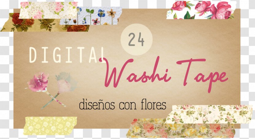 Floral Design Paper Apple Pie Tart - Washi Tape Transparent PNG