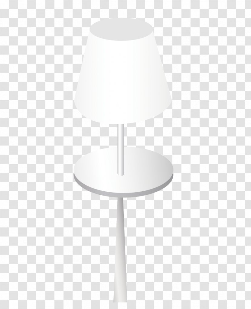 Angle Pattern - White - Table Lamp And A Small Round Transparent PNG