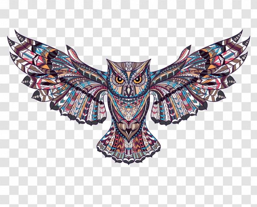 Wall Decal Tattoo Sticker - Wing - Owl Illustration Picture Transparent PNG