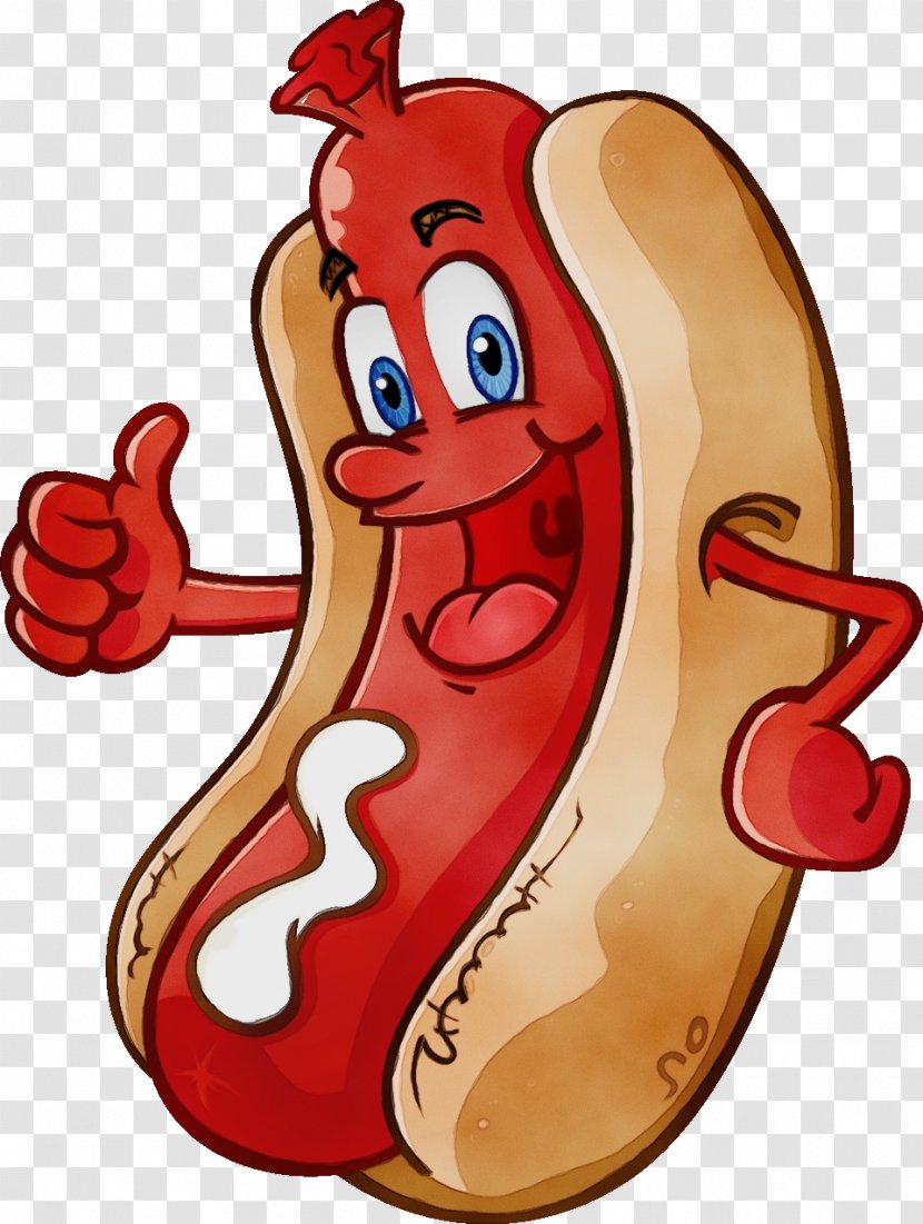 Hot Dog Cartoon Ketchup Bun Drawing - Sausage Food Transparent PNG