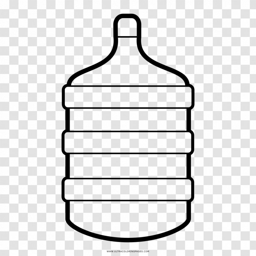 Drawing Coloring Book Water Bottles - Botella De Agua Transparent PNG