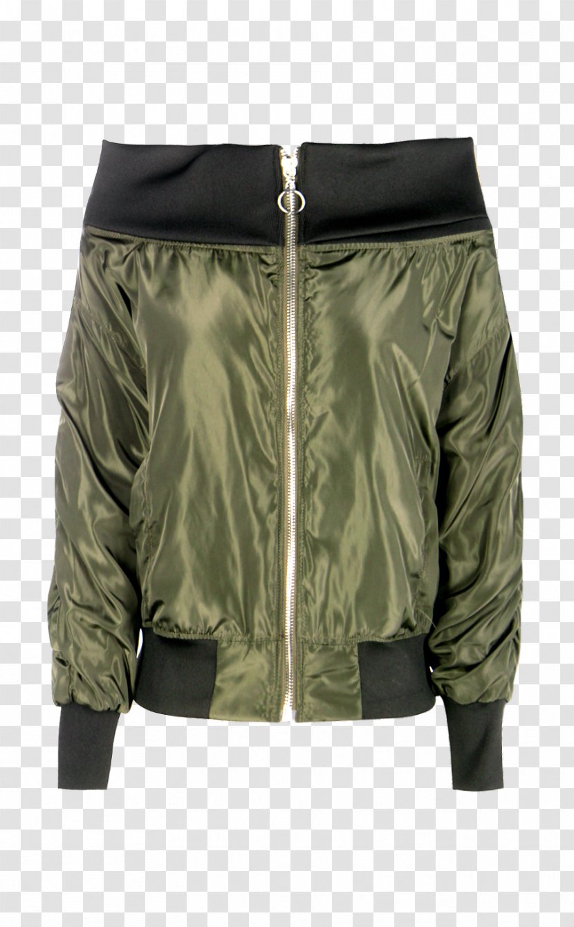 Khaki Jacket Shorts - Bomber Transparent PNG