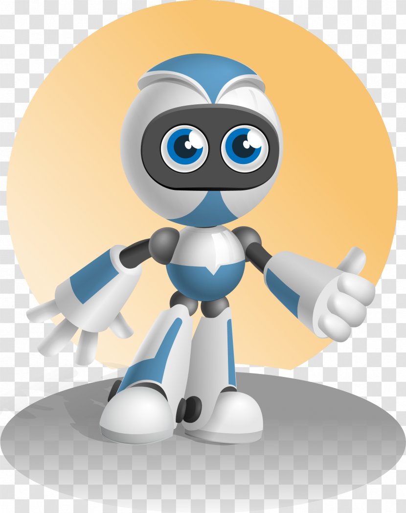 Robot Character Illustration - Vector Transparent PNG