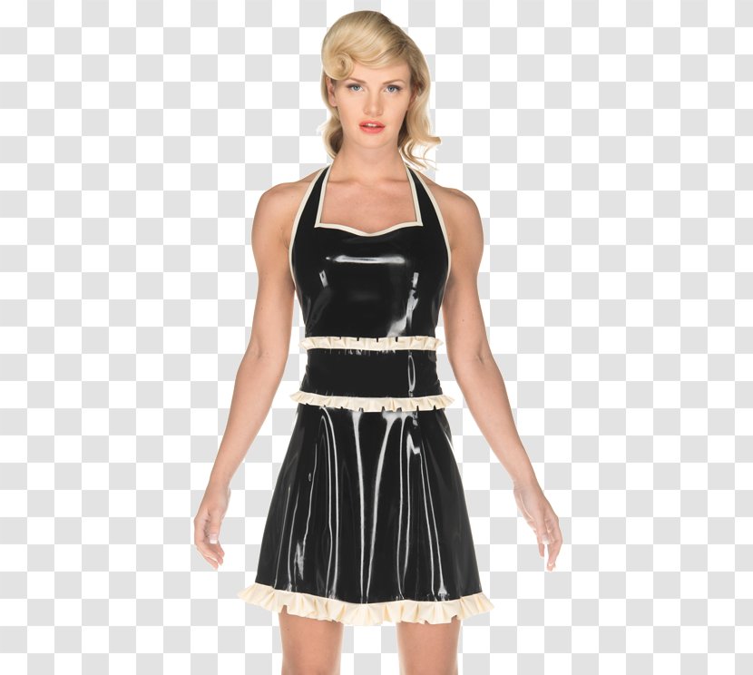 Little Black Dress Apron Halterneck Natural Rubber Latex - Frame - Aprons Clothes Transparent PNG