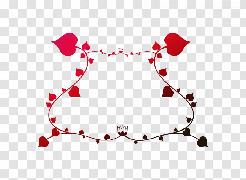 Line Angle Heart Valentine's Day Font - Branch - Redm Transparent PNG
