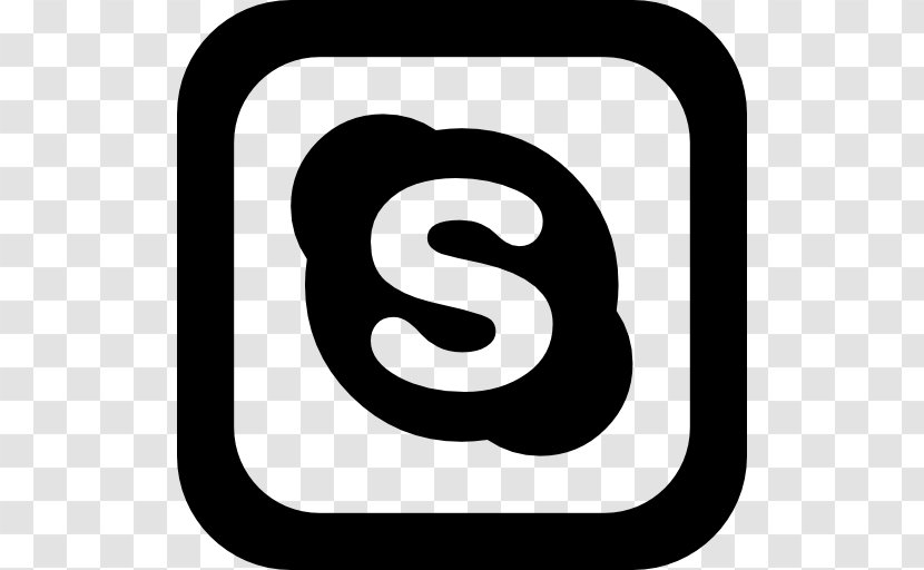 Logo Splicer Icon - Black And White - Skype Transparent PNG