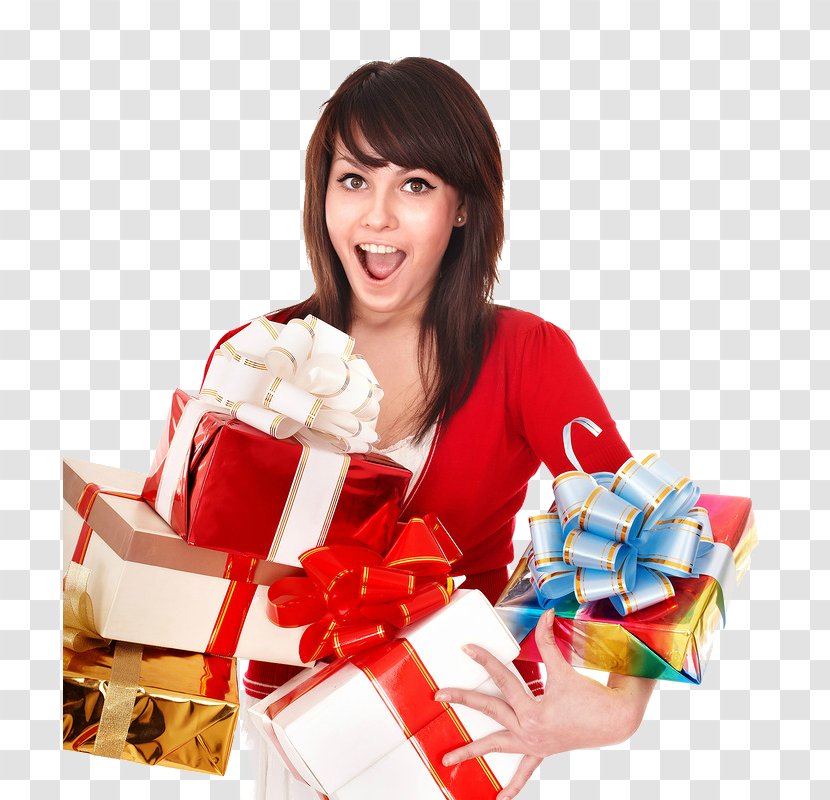 Gift Christmas Woman Holiday Santa Claus - Child Transparent PNG