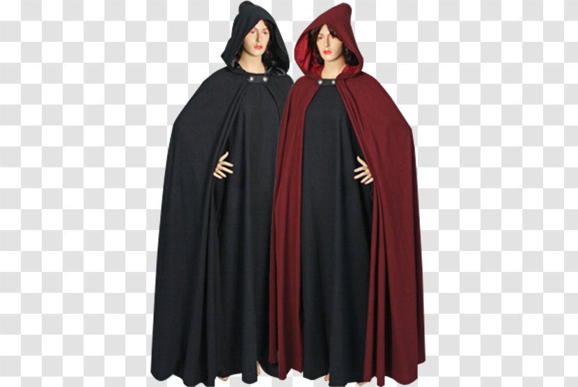 Robe Cloak Clothing Cape Hood - English Medieval Transparent PNG