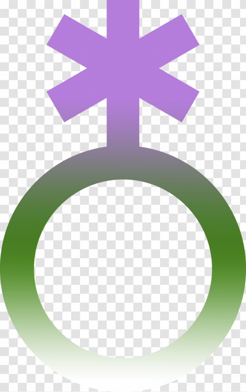 Bigender Lack Of Gender Identities Identity Symbol - Green Transparent PNG