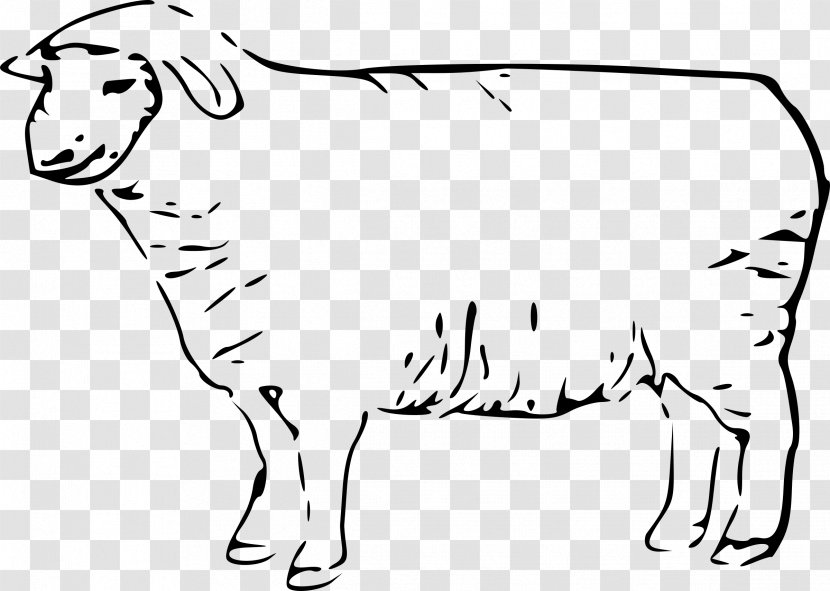 Sheep Clip Art - Black And White Transparent PNG