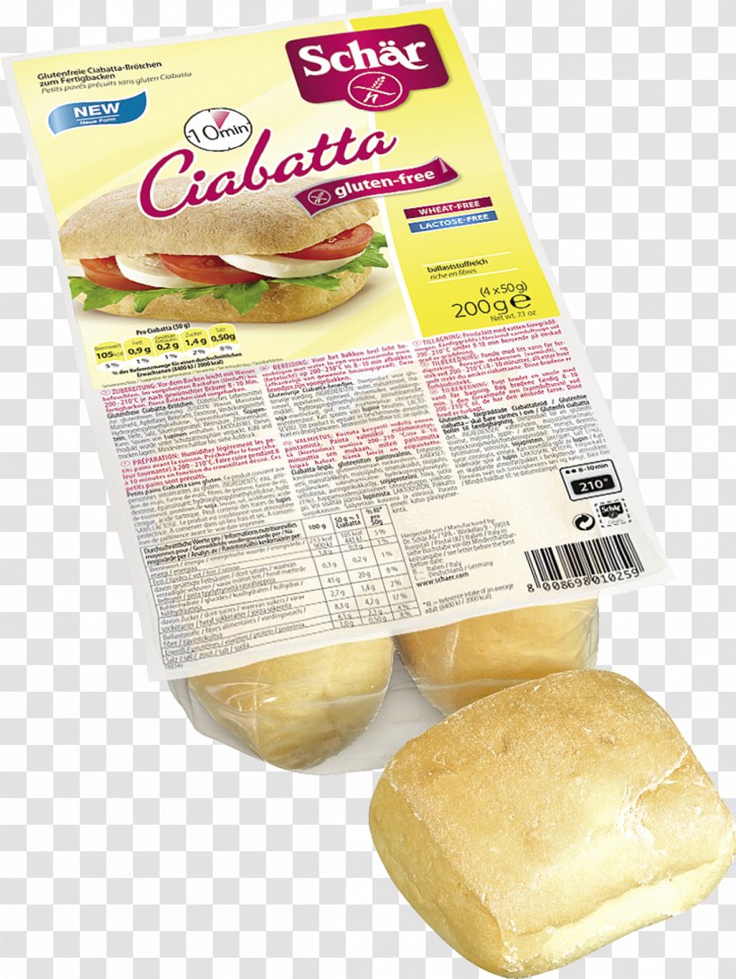 Ciabatta Breadstick Gluten White Bread - Glutenfree Diet Transparent PNG