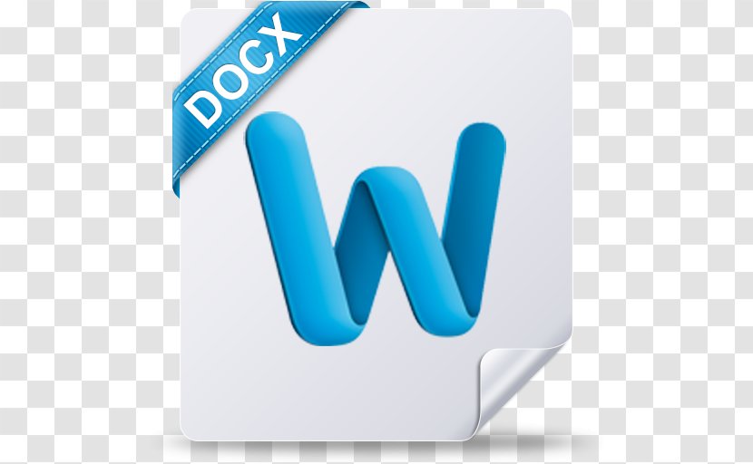 DOCX - Text - Blue Transparent PNG