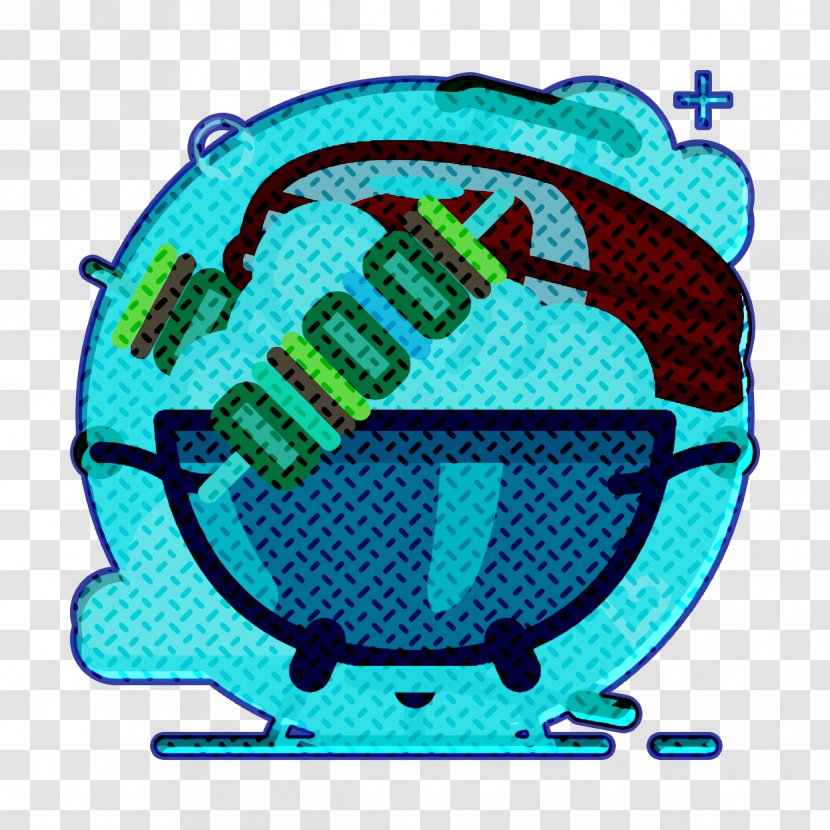Food Icon Background - Aqua Turquoise Transparent PNG