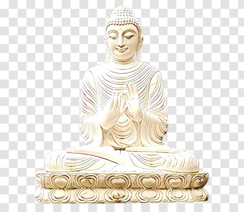 Buddha Cartoon - Figurine - Kneeling Zen Transparent PNG