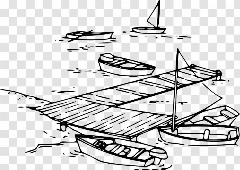 Dock Boat Drawing Clip Art - Pier Transparent PNG