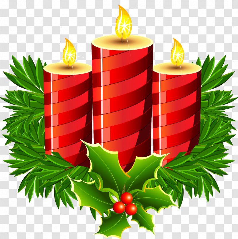Euclidean Vector Candle Drawing - Red - Cartoon Christmas Transparent PNG