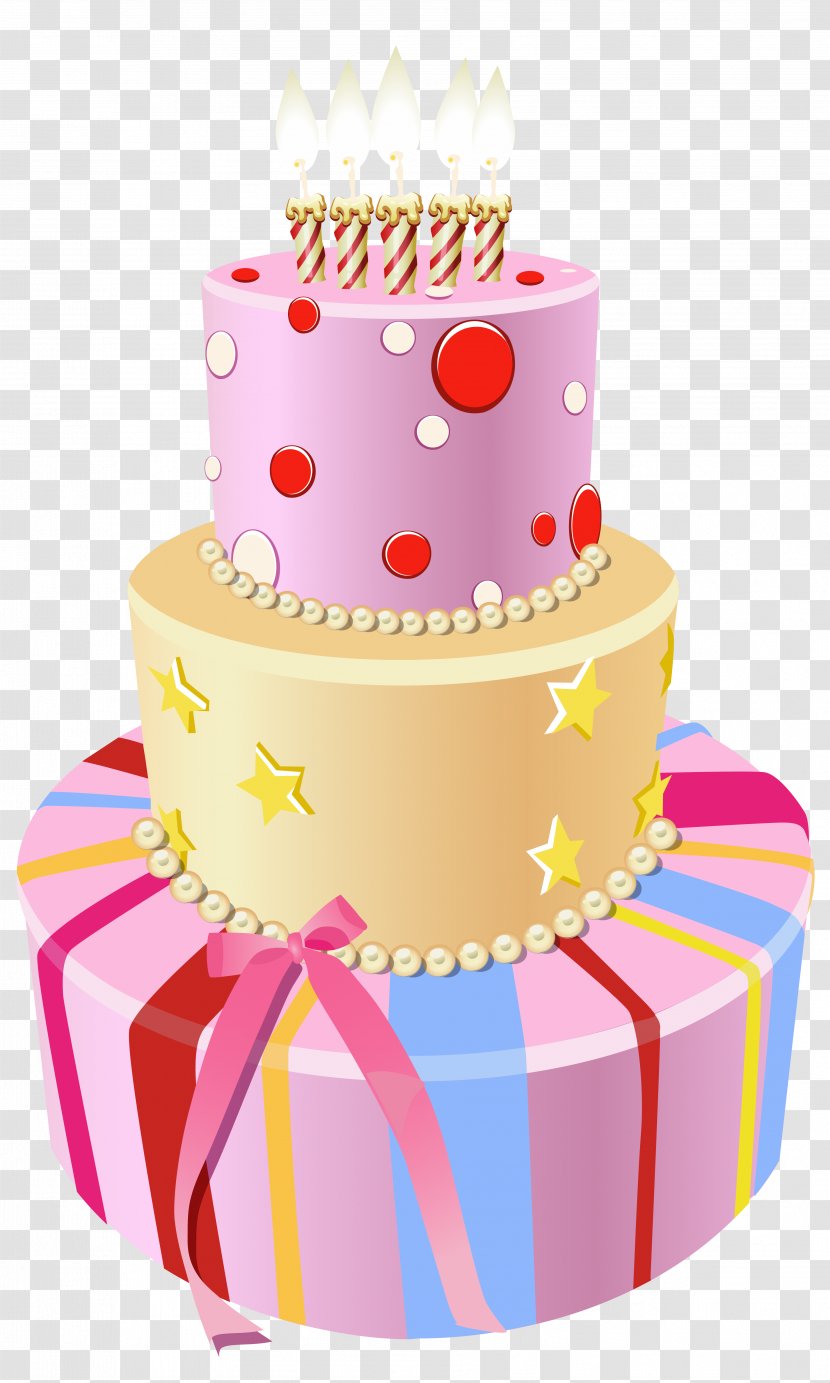Birthday Cake Clip Art - Royal Icing - Pink Clipart Image Transparent PNG