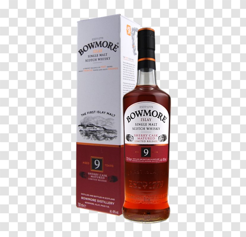 Bowmore Whiskey Single Malt Whisky Scotch - Dessert - 9 Years Transparent PNG