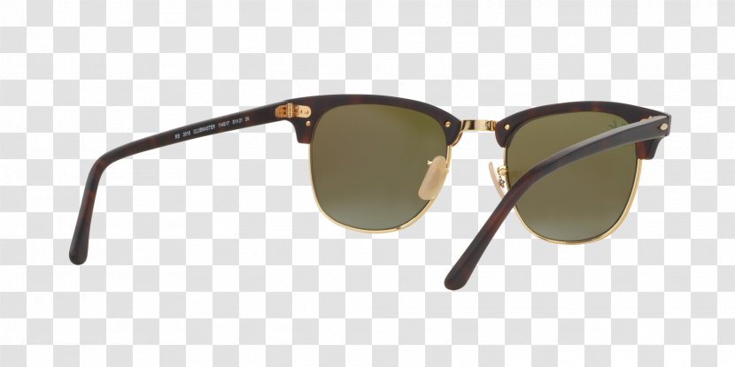 Sunglasses Ray-Ban Clubmaster Classic Mineral - Polarized Light Transparent PNG