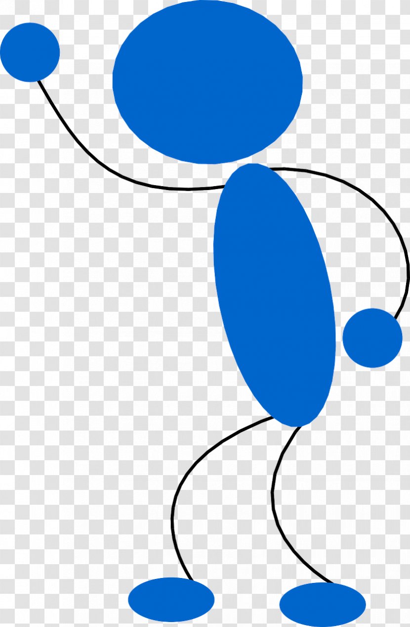 Stick Figure Figurine - Blue - Silhouette Transparent PNG