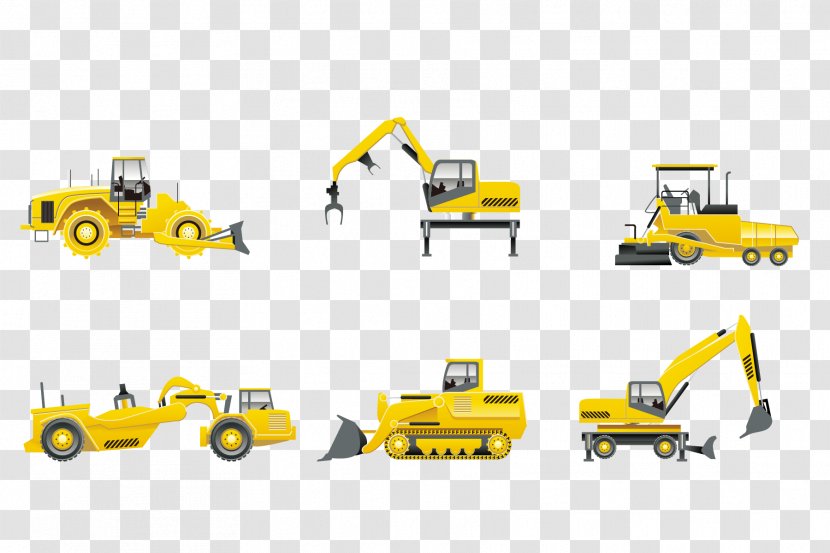 Heavy Machinery Excavator Construction Motor Vehicle - Mode Of Transport - Digger Transparent PNG