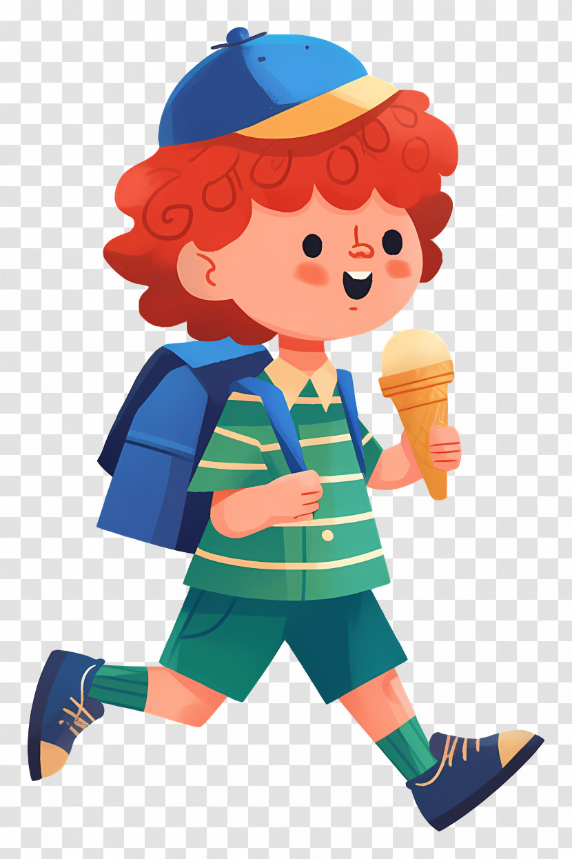 Boy Eating Ice Cream - Boy Enjoying Ice Cream Transparent PNG