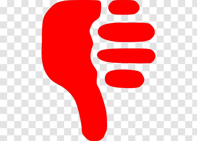 Thumb Signal Smiley Clip Art - Red - Thumbs Down Clipart Transparent PNG
