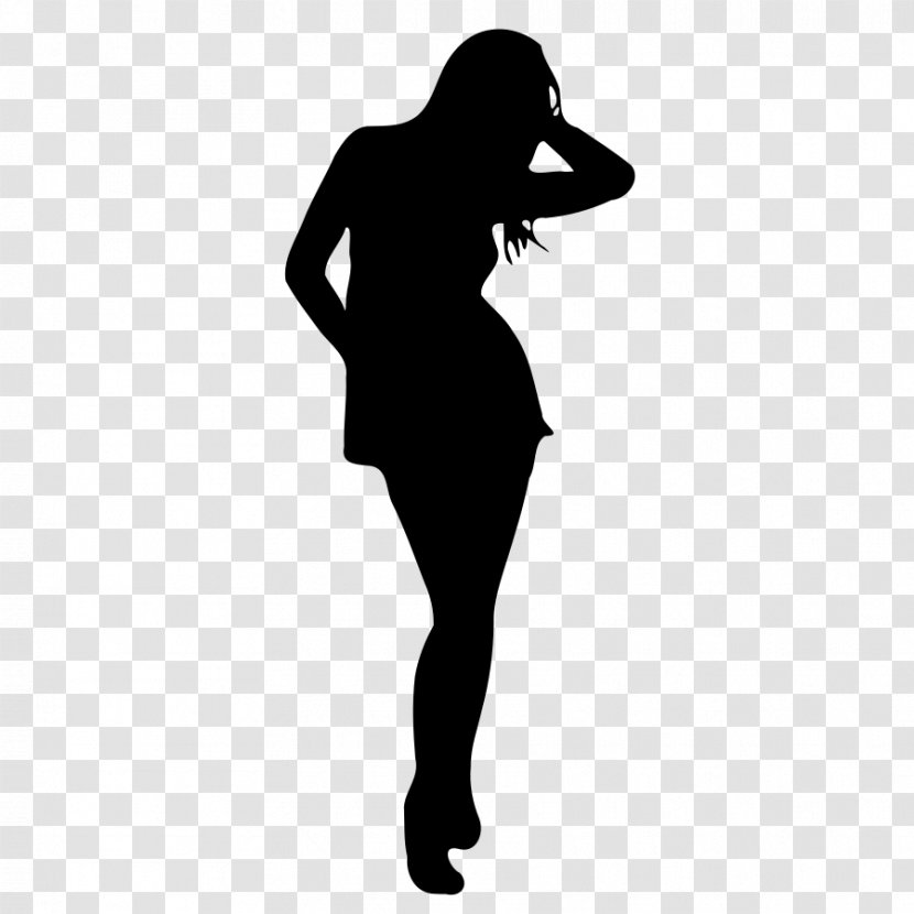 Silhouette Woman Clip Art - Monochrome Photography Transparent PNG