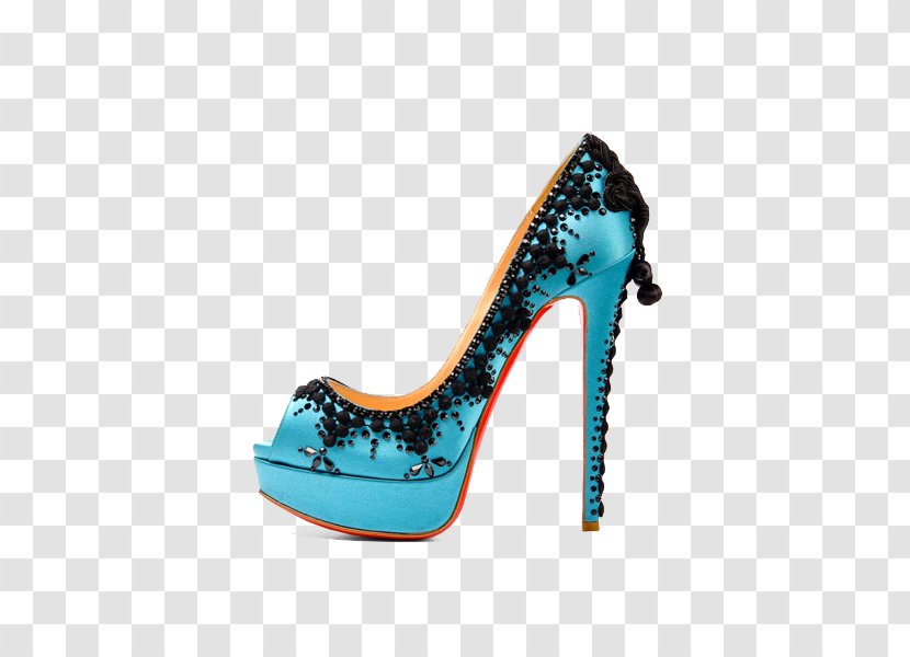 High-heeled Footwear Court Shoe Sandal Peep-toe - Jimmy Choo - Lace Blue Shoes, Fish Head Transparent PNG