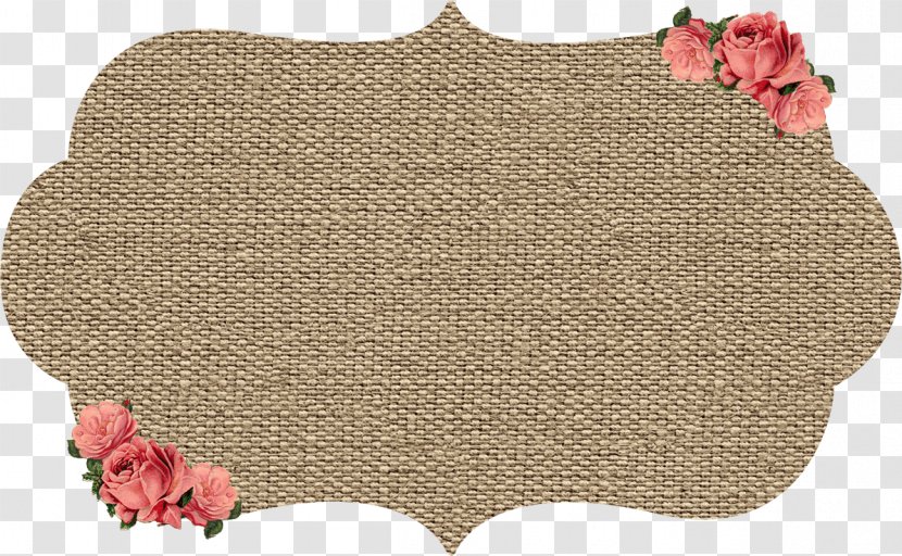 Hessian Fabric Picture Frames Paper Clip Art - Mat - Shabby Transparent PNG
