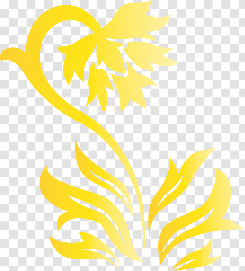 Yellow Leaf Plant Pedicel Transparent PNG
