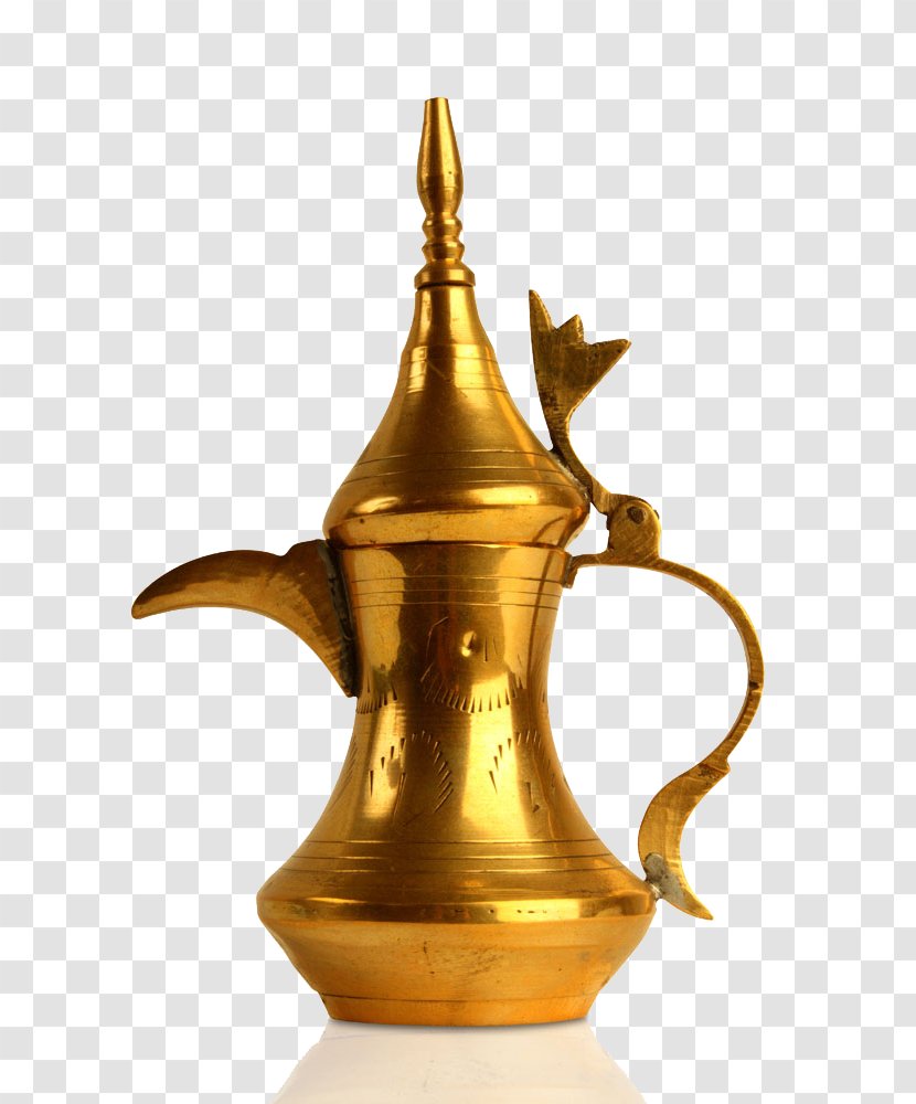 Arabic Coffee Middle East Dallah Coffeemaker - Metal - Golden Kettle Transparent PNG