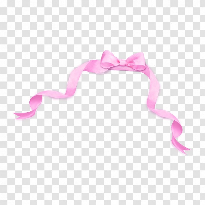Ribbon Pink Color Colour Banding Hair Tie - Magenta - Design Transparent PNG