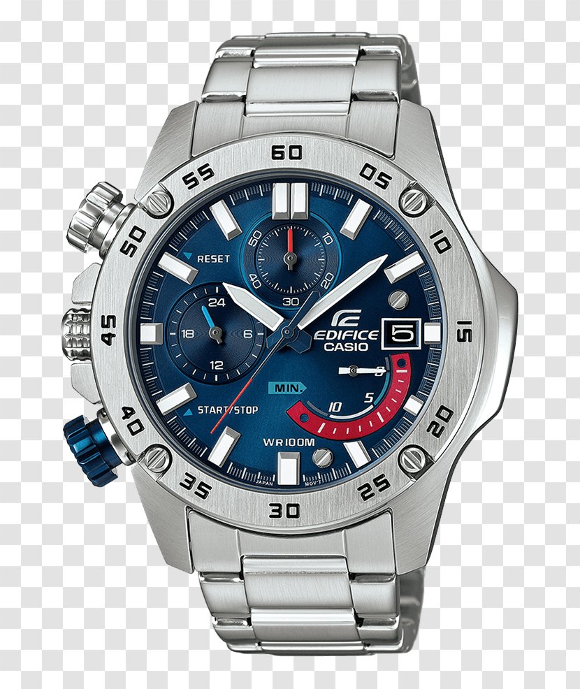 Casio Edifice EFR-304D Watch EFR-526L-1AV Chronograph - Electric Blue Transparent PNG