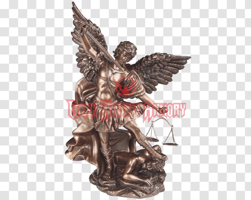 Michael Bronze Sculpture Lucifer Statue - Saint - Demon Transparent PNG