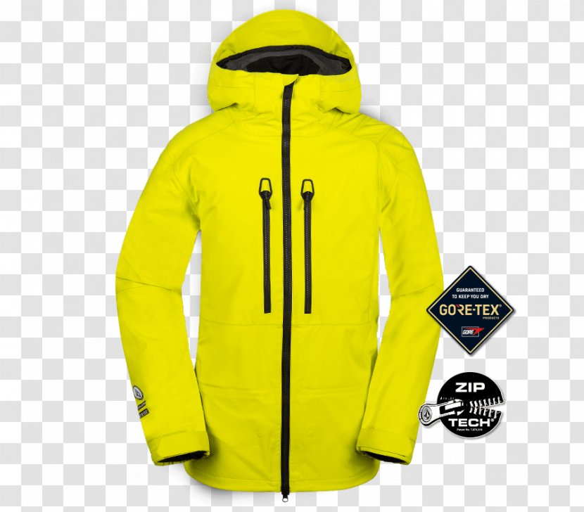 Gore-Tex Jacket W. L. Gore And Associates Textile Waterproofing - Yellow Transparent PNG