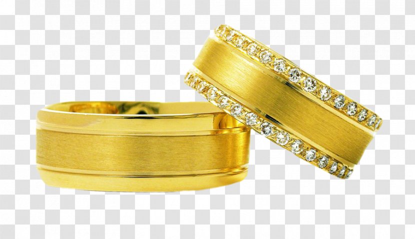 Wedding Ring Jewellery Gold - Vector Transparent PNG