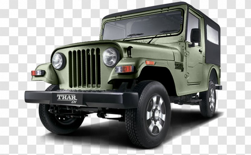Car Jeep Mahindra Thar & - Tire - Price Transparent PNG