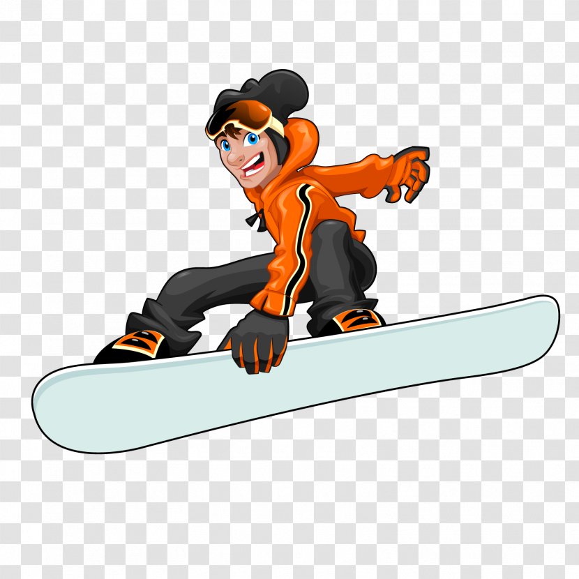 Snowboarding Cartoon Winter Sport - Skiing - Vector Male Skateboard Transparent PNG