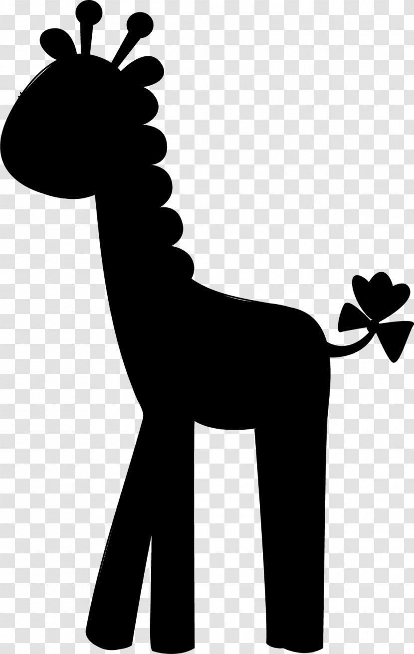 Horse Giraffe Deer Black & White - Pack Animal - M Clip Art Transparent PNG
