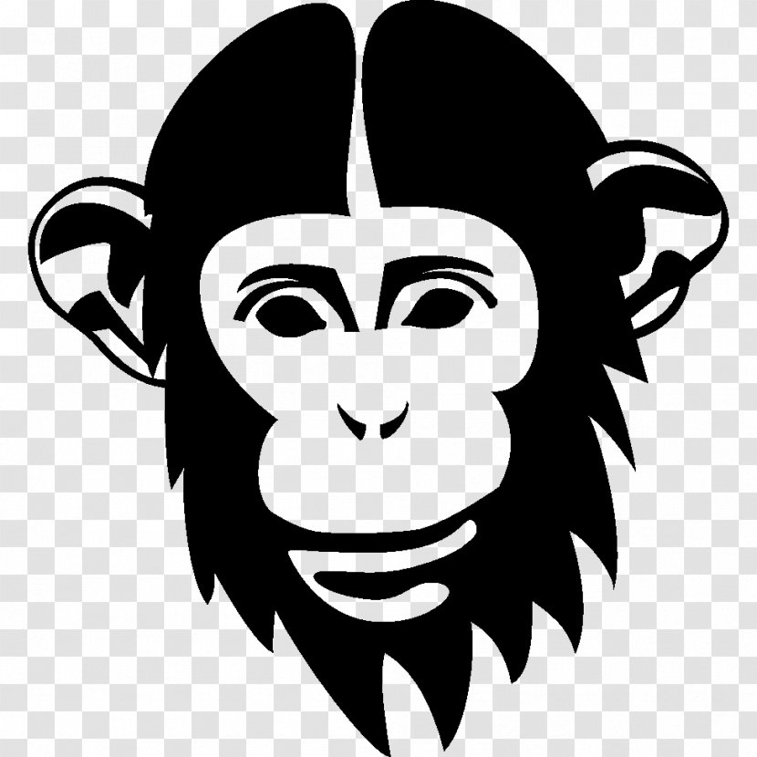 Chimpanzee Orangutan Drawing Monkey - Logo Transparent PNG