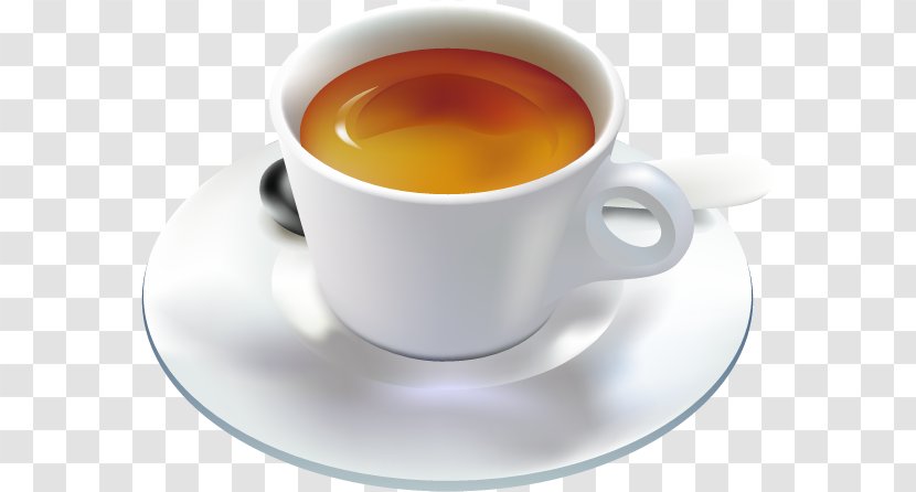 Coffee Espresso Latte Teacup - Saucer Transparent PNG