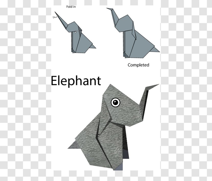 Origami Paper Crane Kusudama - Watercolor Elephant Transparent PNG