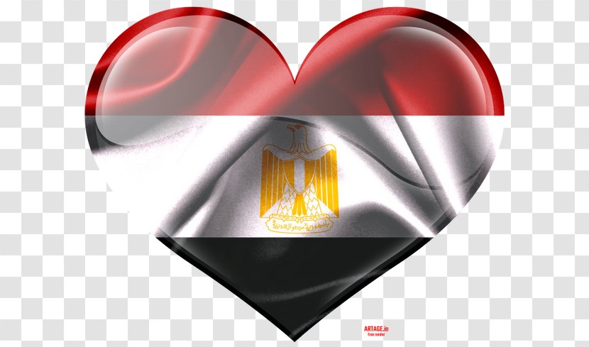 Flag Of Egypt Ukraine Cape Verde - Heart Transparent PNG