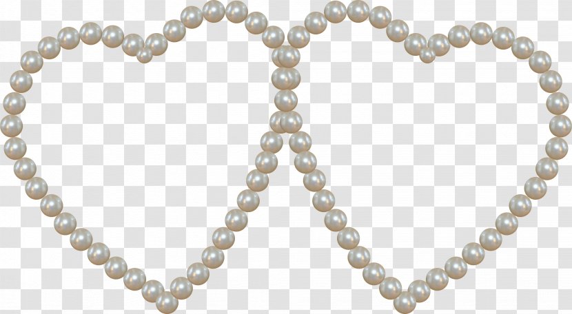 Pearl Necklace Earring Costume Jewelry Jewellery - Bead - Heart Border Transparent PNG