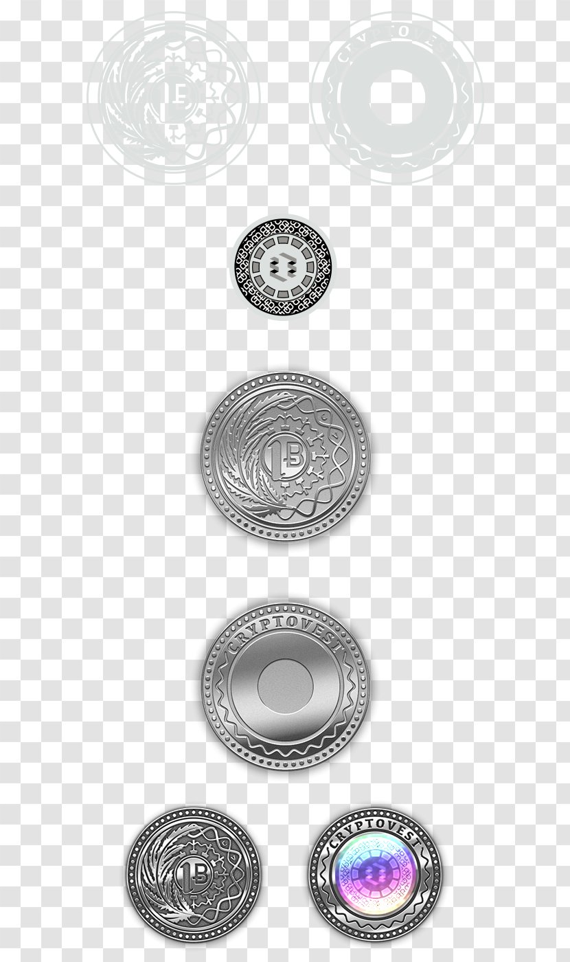 Silver Product Design Font - Physical Bitcoin Transparent PNG