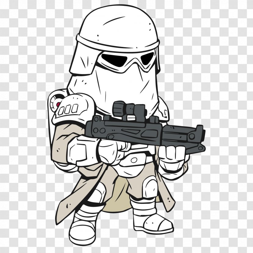 Princess Leia Darth Vader Stormtrooper Chewbacca Kylo Ren - Line Art Transparent PNG