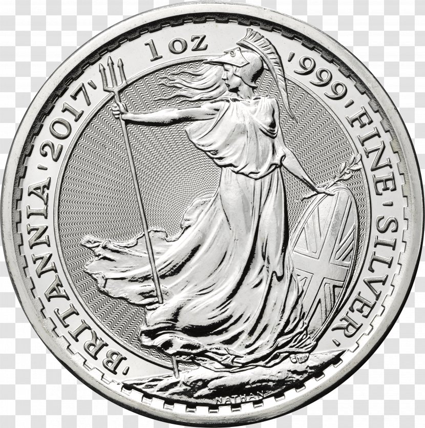 Royal Mint Britannia Bullion Coin Silver - Obverse And Reverse Transparent PNG