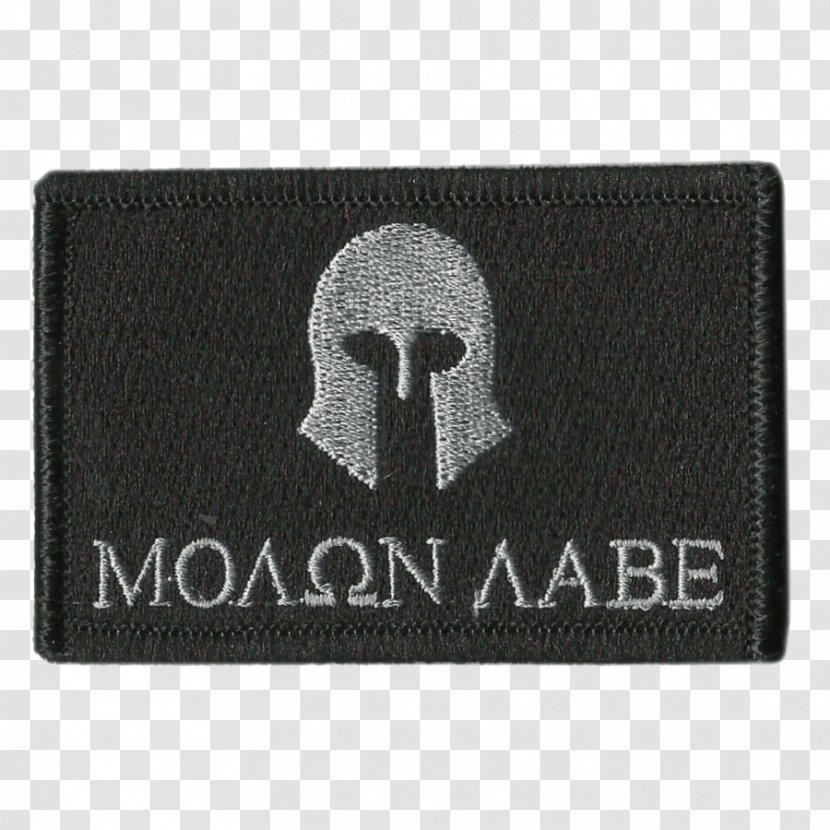 Sparta Embroidered Patch Molon Labe Embroidery Military - Brand Transparent PNG